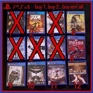 PLAYSTATION 4- buy separate or buy a bundle still in cases GAMES (games on…
